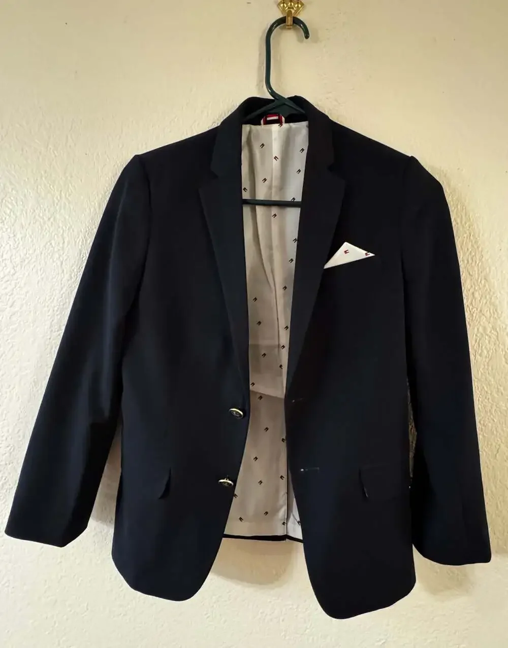 Tommy Hilfiger Boys Navy 2-Piece Suit Jacket & Pants Size 10 EUC